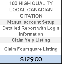 100 high quality local citation - Canada
